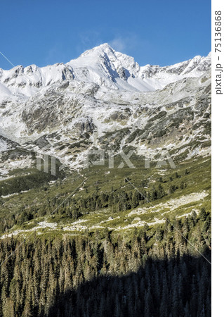 Koprovsky peak and Mengusovska valley, High Tatras, Slovakia, winter scene Koprovsky peak and Mengusovska valley, High Tatras, Slovakia, winter scene 75136868
