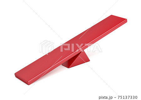 Empty red seesaw 75137330