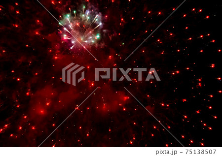 festive fireworks in the night black sky festive fireworks in the night black sky 75138507
