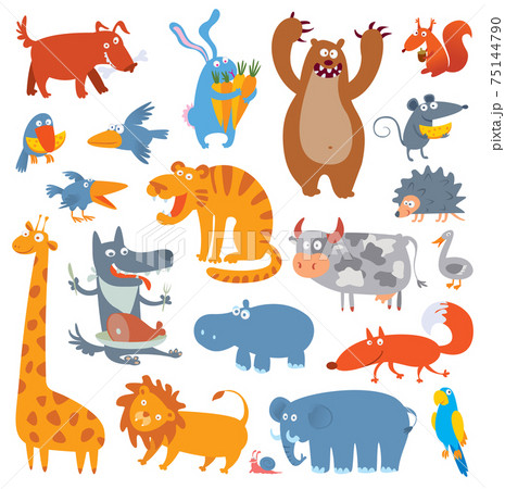 Cute zoo animals 75144790