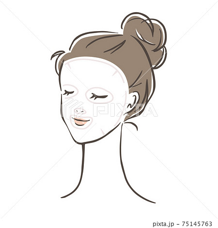 パックする女性 パックする女性 75145763