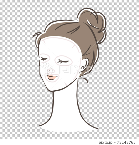 パックする女性 パックする女性 75145763