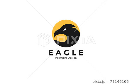 bird eagle head  with sunset logo design vector icon symbol graphic illustration 75146106