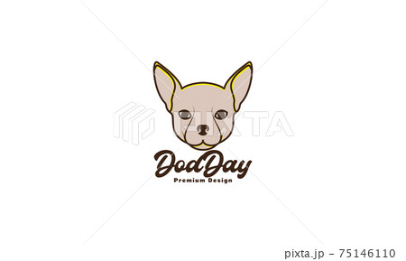 colorful animal head Pembroke Welsh Corgi dog logo design vector icon symbol graphic illustration 75146110