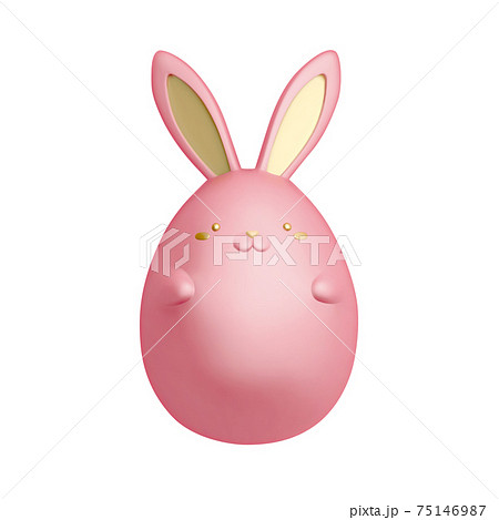 3d pink Easter rabbit 3d pink Easter rabbit 75146987