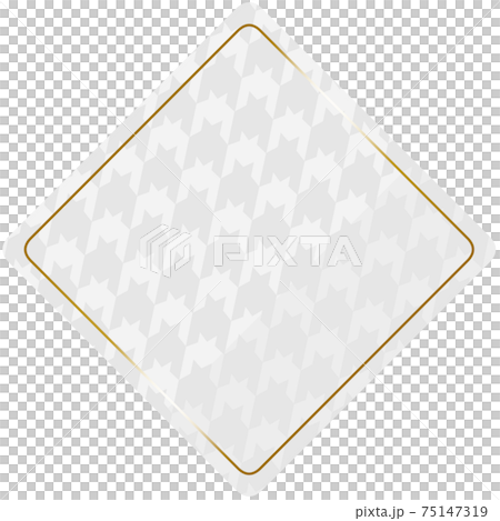 Rhombus frame white & gold houndstooth all over 75147319