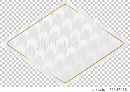 Rhombus frame white & gold houndstooth horizontal position on the entire surface 75147418