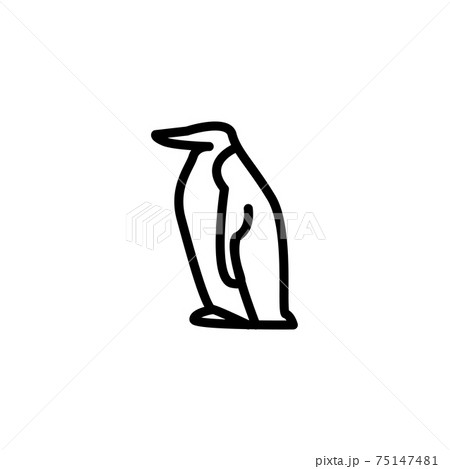 penguin animal line icon vector illustration 75147481