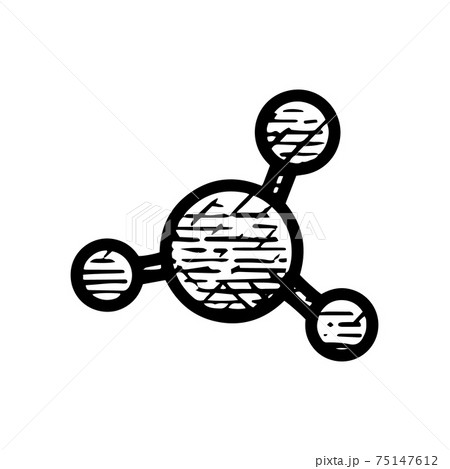 molecule dna icon hand drawn vector illustration isolated on whi 75147612