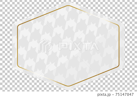 Hexagonal frame White & Gold Houndstooth on the entire surface 75147847
