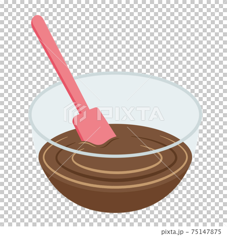 溶かしたチョコレートの入ったボウル ベクターイラスト素材 のイラスト素材