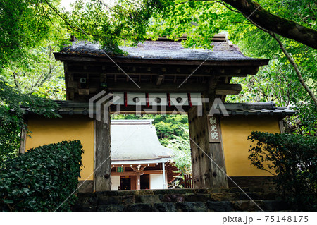 京都 寂光院の山門 75148175