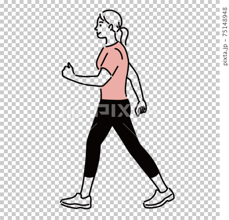 手繪運動練習女手繪圖 75148948