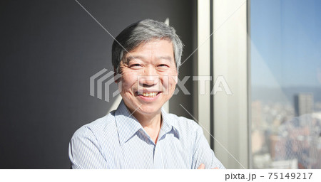 senior businessman smile at you senior businessman smile at you 75149217