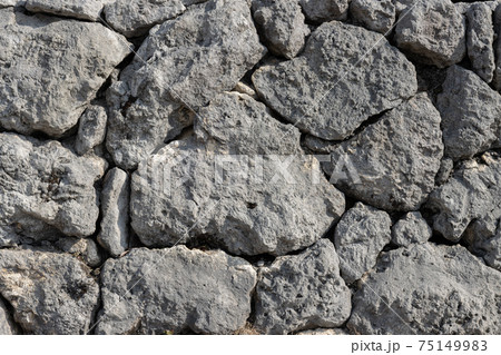 テクスチャ 岩 ブロックパターン 背景素材 の写真素材