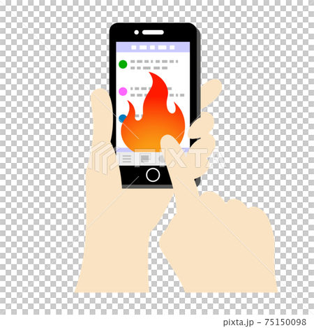 ネット炎上のイラストイメージ 75150098