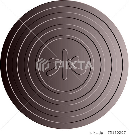マンホールの蓋イメージ  水道 75150297
