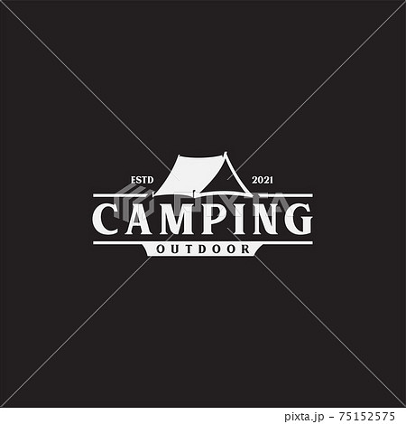 Vintage camping and outdoor adventure emblems, logos and badges. Camp tent in forest or mountains. Camping equipment Vector. Vintage camping and outdoor adventure emblems, logos and badges. Camp tent in forest or mountains. Camping equipment Vector. 75152575