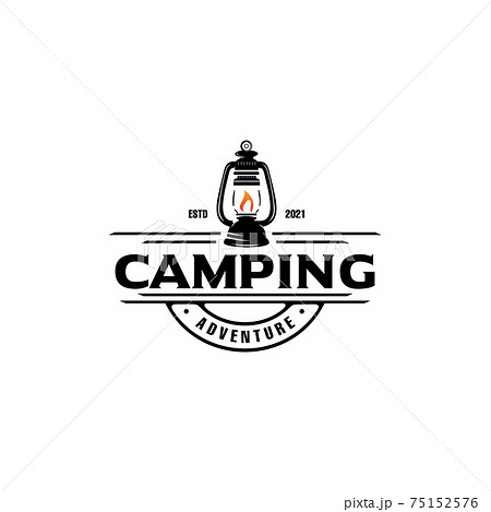 hand drawn camping logo with lantern Vintage. Retro style camping logo. Outdoor adventure badge design. Travel and hipster emblem. Wilderness theme. Stock vector hand drawn camping logo with lantern Vintage. Retro style camping logo. Outdoor adventure badge design. Travel and hipster emblem. Wilderness theme. Stock vector 75152576
