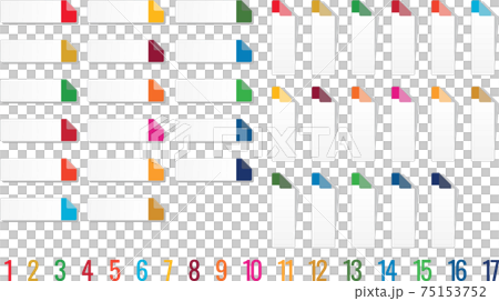 SDGsカラーの付箋フレームセット no.07 75153752