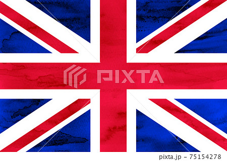 イギリス　 国旗　水彩　和紙