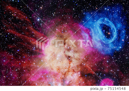 Endless universe. Elements of this image furnished by NASA. 75154548
