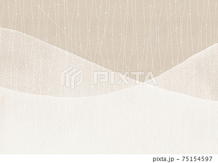 背景 テクスチャ 金色 和紙 年賀状 正月 和紙 壁紙 エンボス ウェーブ かすれ ベージュ フレー 75154597
