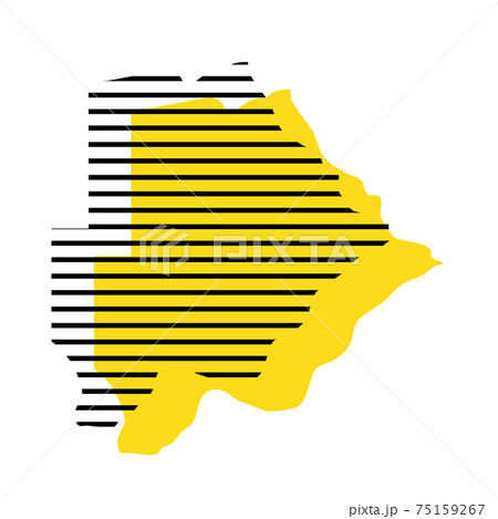 Botswana - country silhouette 75159267