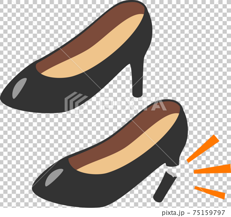 Women's shoes with broken heels - Stock Illustration [75159797] - PIXTA
