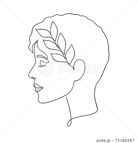 Minimal woman face 75160367