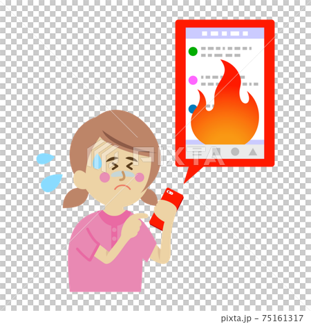 ネット炎上のイラストイメージ ネット炎上のイラストイメージ 75161317
