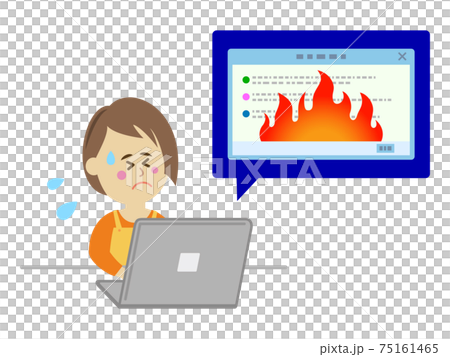 ネット炎上のイラストイメージ 75161465