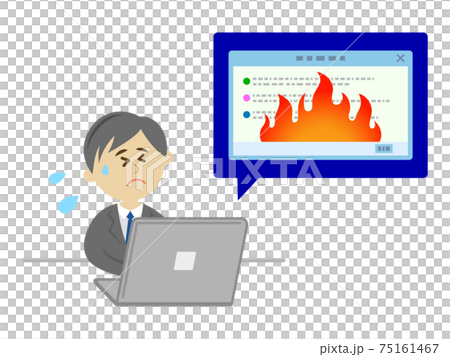 ネット炎上のイラストイメージ 75161467