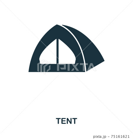 Tent icon. Mobile app, printing, web site icon. Simple element sing. Monochrome Tent icon illustration. Tent icon. Mobile app, printing, web site icon. Simple element sing. Monochrome Tent icon illustration. 75161621