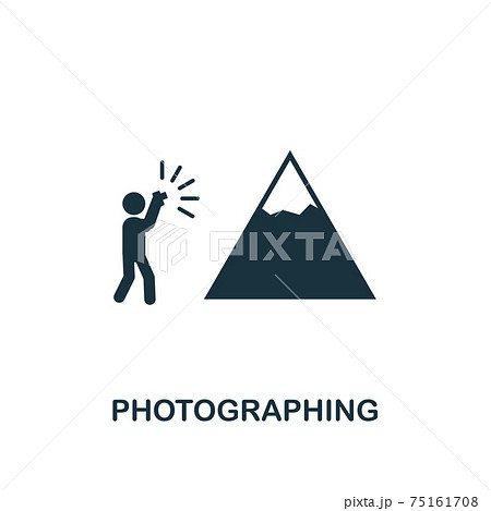 Photographing icon. Creative element design from tourism icons collection. Pixel perfect Photographing icon for web design, apps, software, print usage 75161708
