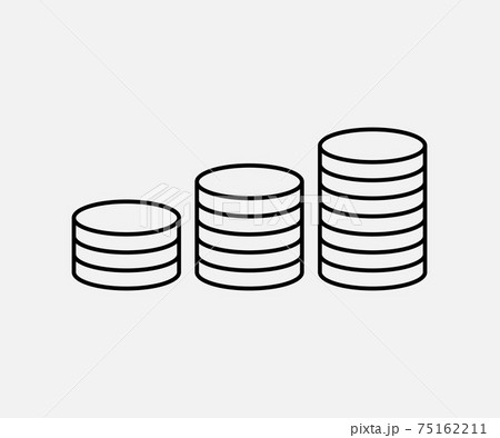 Coins stack, money icon. Vector illustration, flat design. 75162211