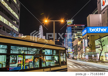 愛知県　名古屋都市風景　栄の夜景 75163867