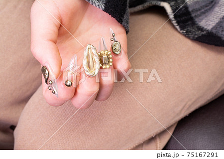 メタリックスカルプネイル 75167291