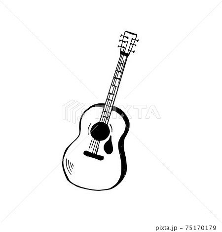 Guitar Hand Drawn Sketch Vector Illustration のイラスト素材