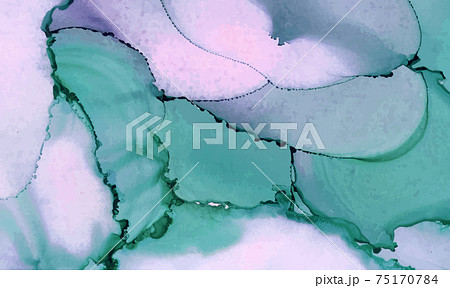 Alcohol ink vector texture banner. Fluid ink abstract background. 75170784