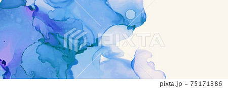 Alcohol ink vector texture banner. Fluid ink abstract background. Alcohol ink vector texture banner. Fluid ink abstract background. 75171386