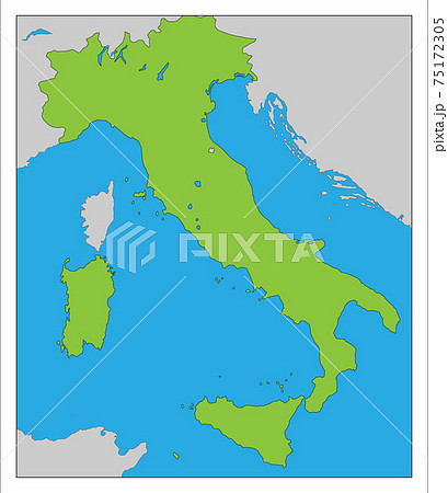 イタリアの地図です のイラスト素材
