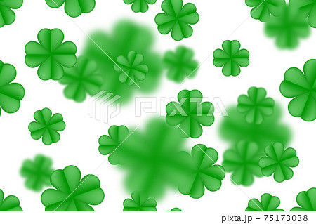 White St. Patrick day seamless background with clover four-leaf green blured leaves. Vector simple design White St. Patrick day seamless background with clover four-leaf green blured leaves. Vector simple design 75173038