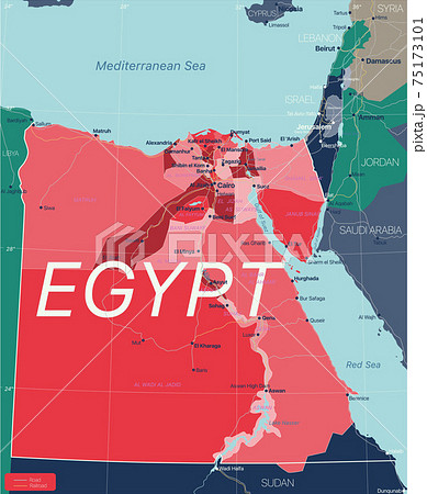 Egypt country detailed editable map Egypt country detailed editable map 75173101