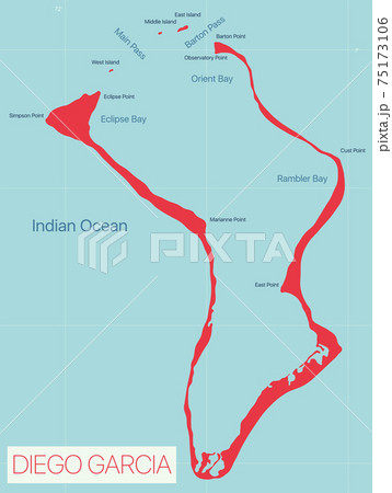 Diego Garcia detailed editable map 75173106
