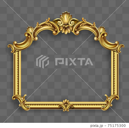 Gold classic frame of the rococo baroque 75175300