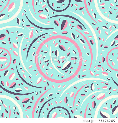 Seamless abstract pattern. Beautiful texture for textile or paper print. Vector illustration. Cute colorful background. Seamless abstract pattern. Beautiful texture for textile or paper print. Vector illustration. Cute colorful background. 75176265