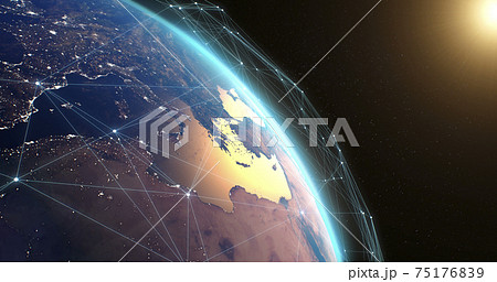 Satellite network over planet Earth Satellite network over planet Earth 75176839
