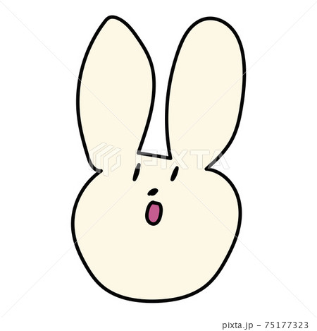 びっくりするうさぎのイラスト素材