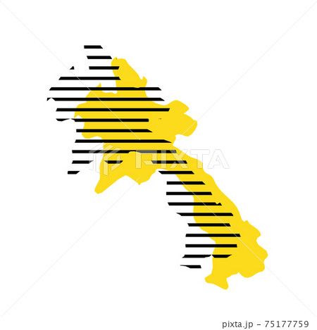 Laos - country silhouette Laos - country silhouette 75177759